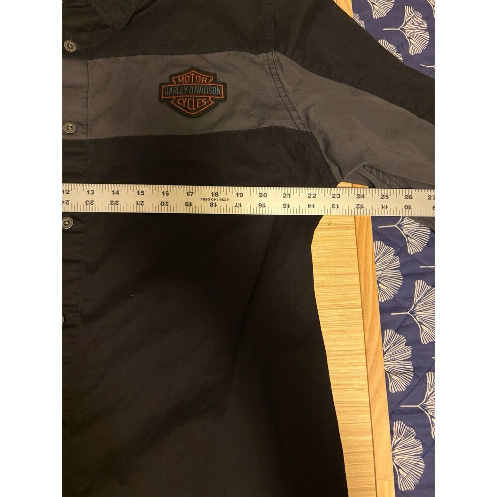 Harley-Davidson Genuine MotorClothes Men’s XL Black Gray Button Up Shirt - Picture 3 of 10